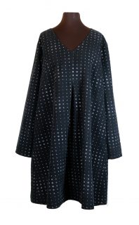 Dot Cord Dress Schwarz