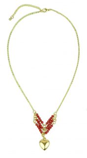 Perlherz Kette
