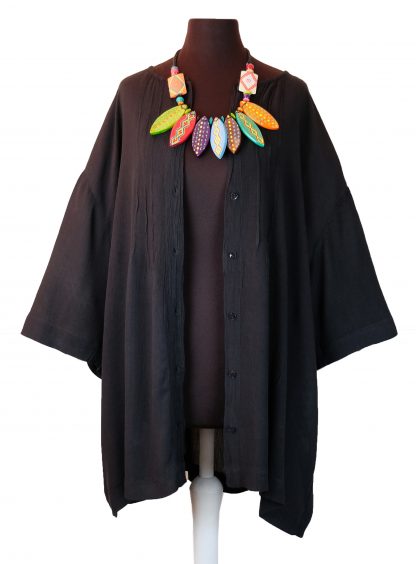 Krepp Buttonbluse