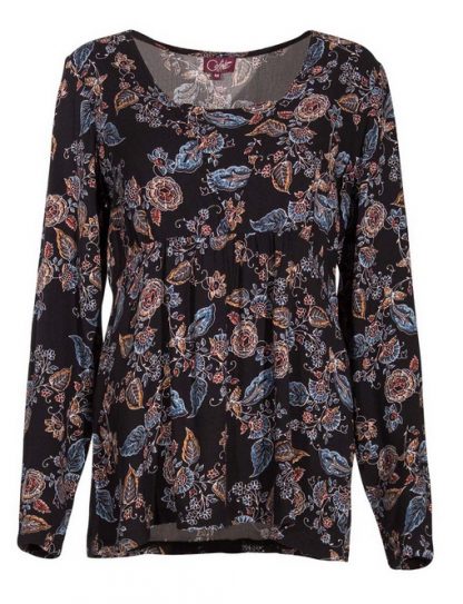 Floralkrepp Bluse